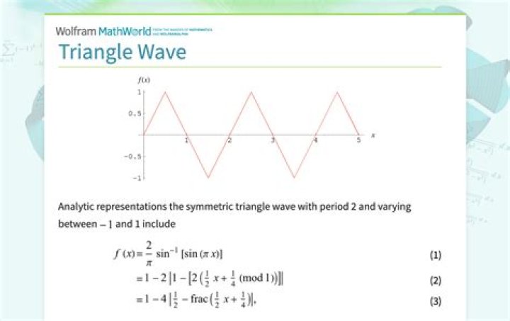 Triangle wave equation