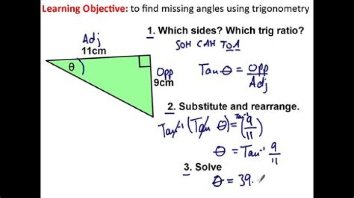 Trigonometry. Finding the angle alpha