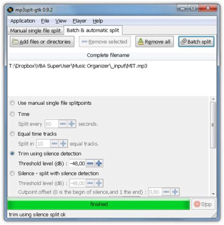 Trim multiple mp3 files at once