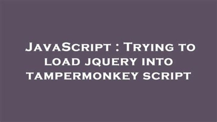 Trying to load jquery into tampermonkey script