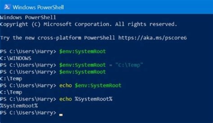Trying to set environment variables in windows powershell