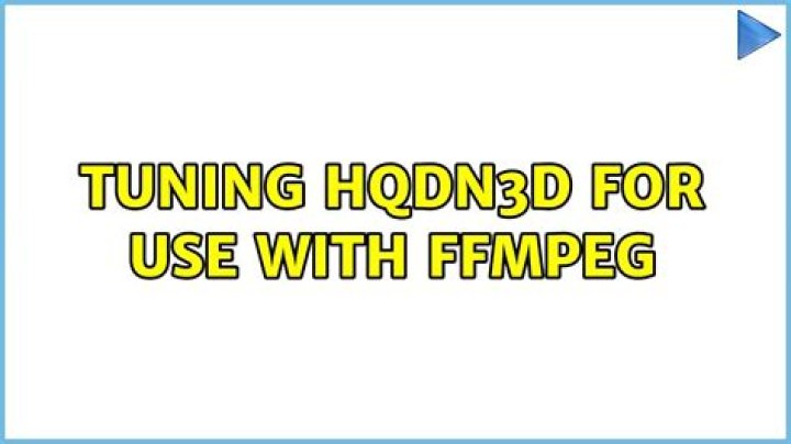 Tuning hqdn3d for use with ffmpeg