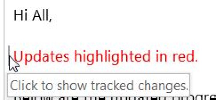 Turn off tracked changes in Outlook 2013 while in Draft mode