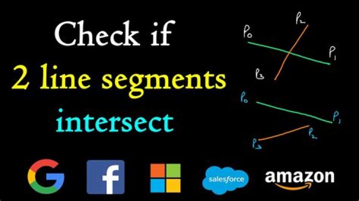 Two line segments intersecting