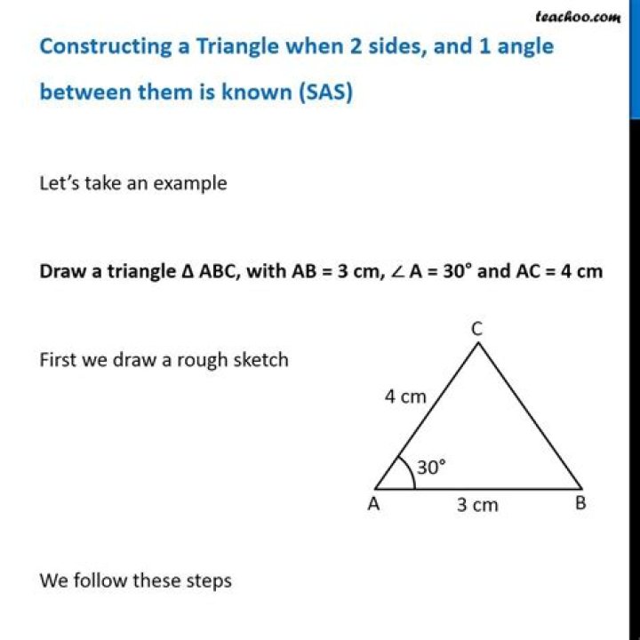 two sides and angle between them triangle question.