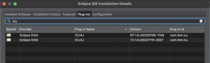 Two versions of icu4j installed
