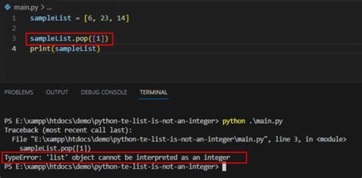 TypeError: 'list' object cannot be interpreted as an integer