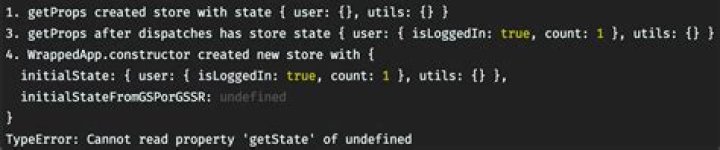 TypeError: Cannot read property ‘getState’ of undefined
