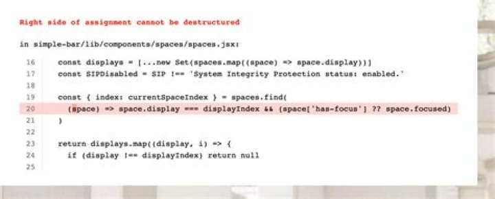 TypeError: Right side of assignment cannot be destructured on array map