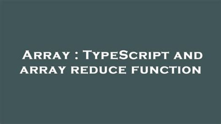 TypeScript and array reduce function