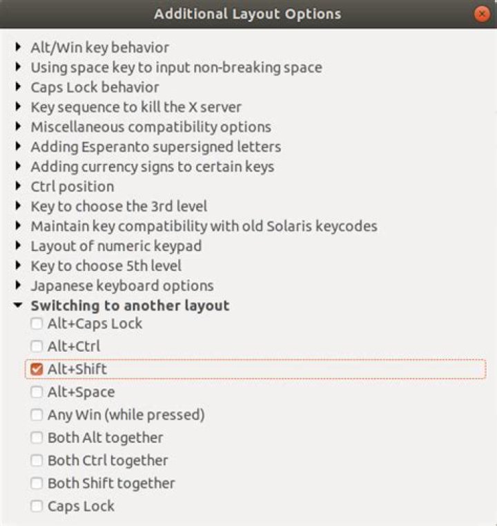 Ubuntu 18.04 alt+shift+tab does not switch apps backwards