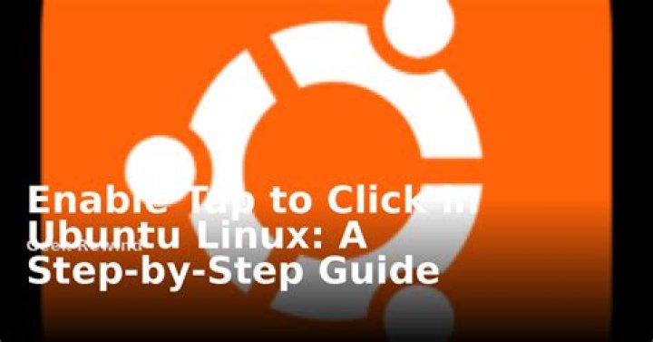 Ubuntu 18.04 Enable Tap-to-click on Unity desktop
