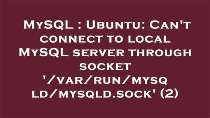 Ubuntu 19.10 Can't connect to local MySQL server through socket '/var/run/mysqld/mysqld.sock'