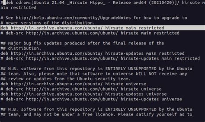 Ubuntu enable universe