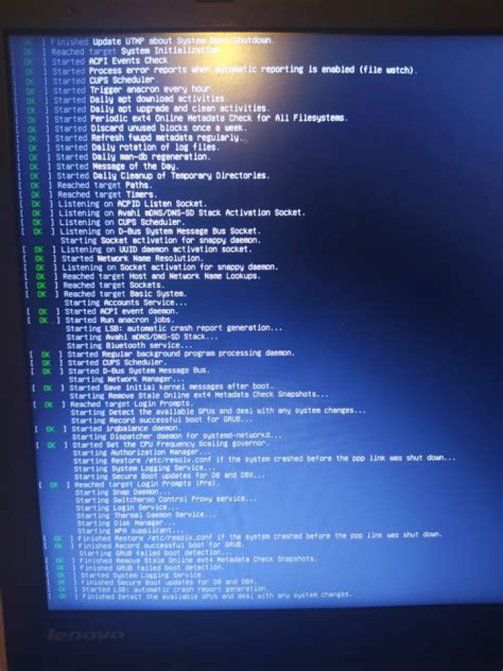 Ubuntu notebook computer lost its GUI