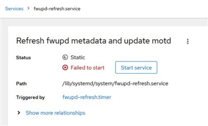 Ubuntu Refresh fwupd service failure