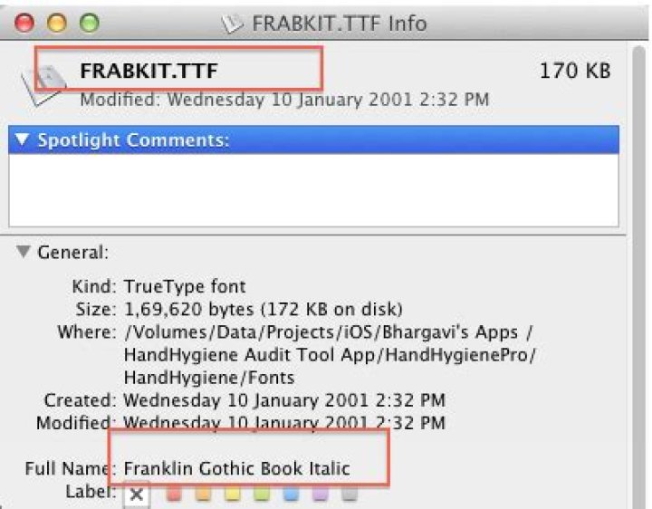 UIFont Custom Style Setting