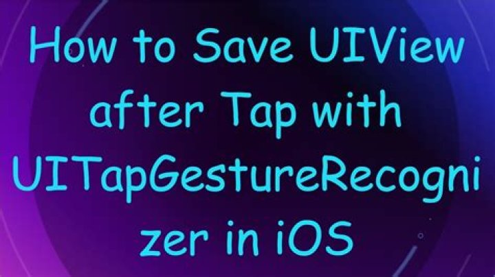 UITapGestureRecognizer UIView