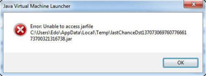 Unable to access jarfile