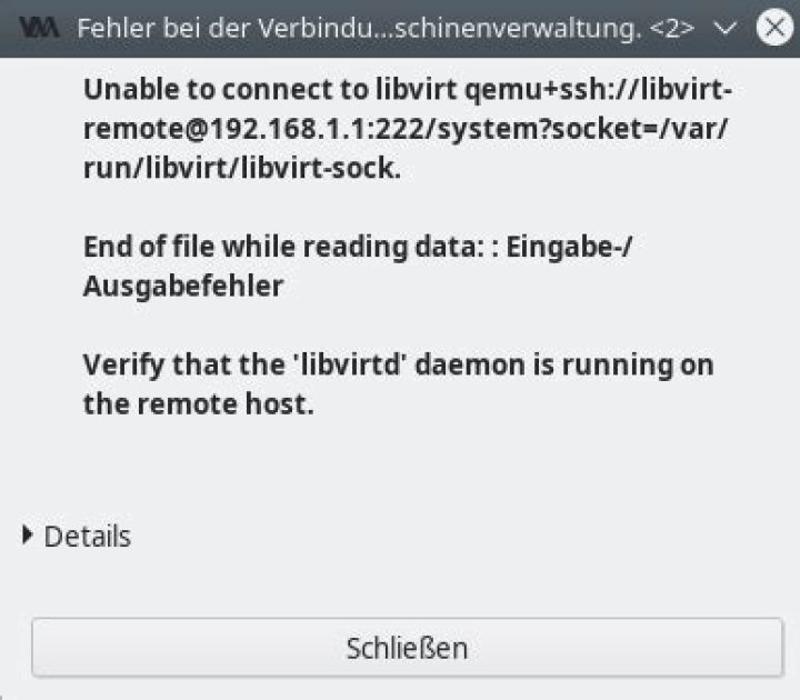 Unable to connect to libvirt qemu+ssh [duplicate]