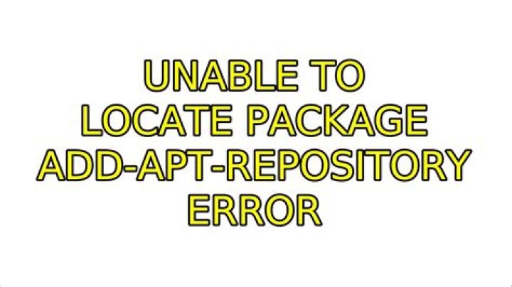 Unable to locate package add-apt-repository error [closed]
