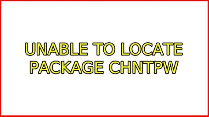 Unable to locate package chntpw