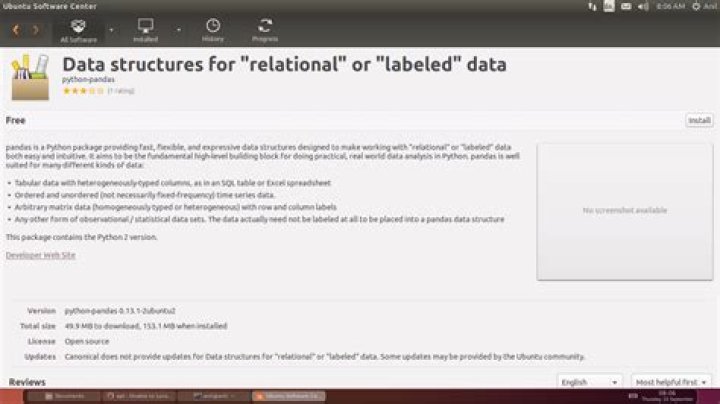 Unable to Locate Package python-pandas