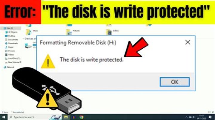 Unable to remove write protection from pen drive