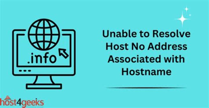 Unable to resolve host 