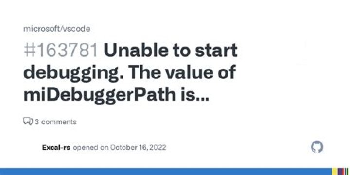 Unable to start debugging : The value of miDebuggerPath is invalid