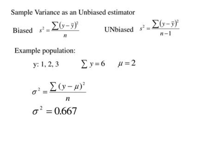 Unbiased estimator of variance