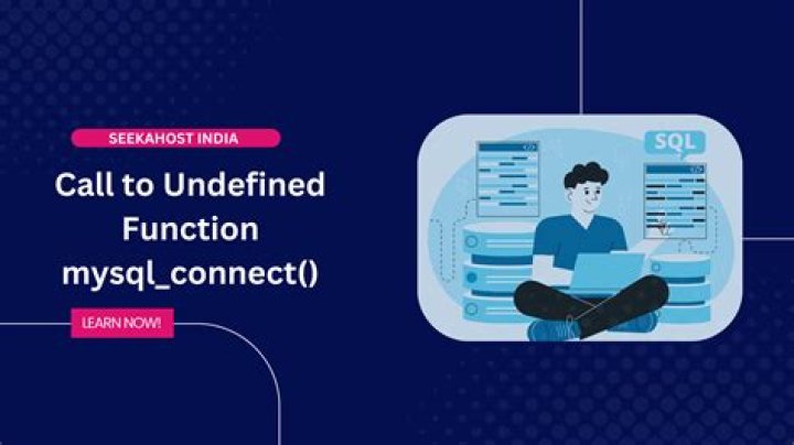 Undefined function mysql_connect()