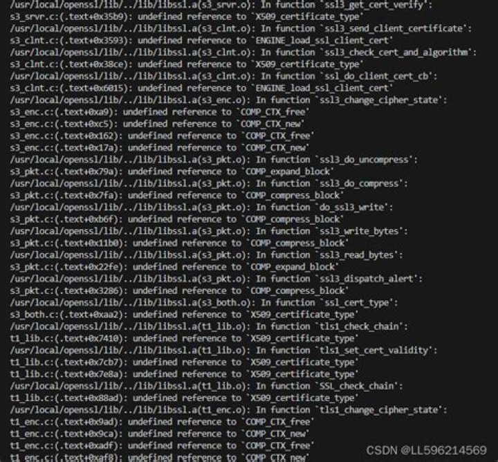 Undefined reference to SSL_library_init and SSL_load_error_strings