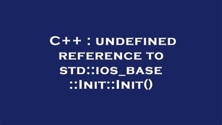 undefined reference to `std::ios_base::Init::Init()'