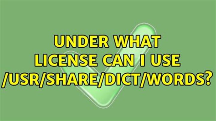 Under what license can I use /usr/share/dict/words?