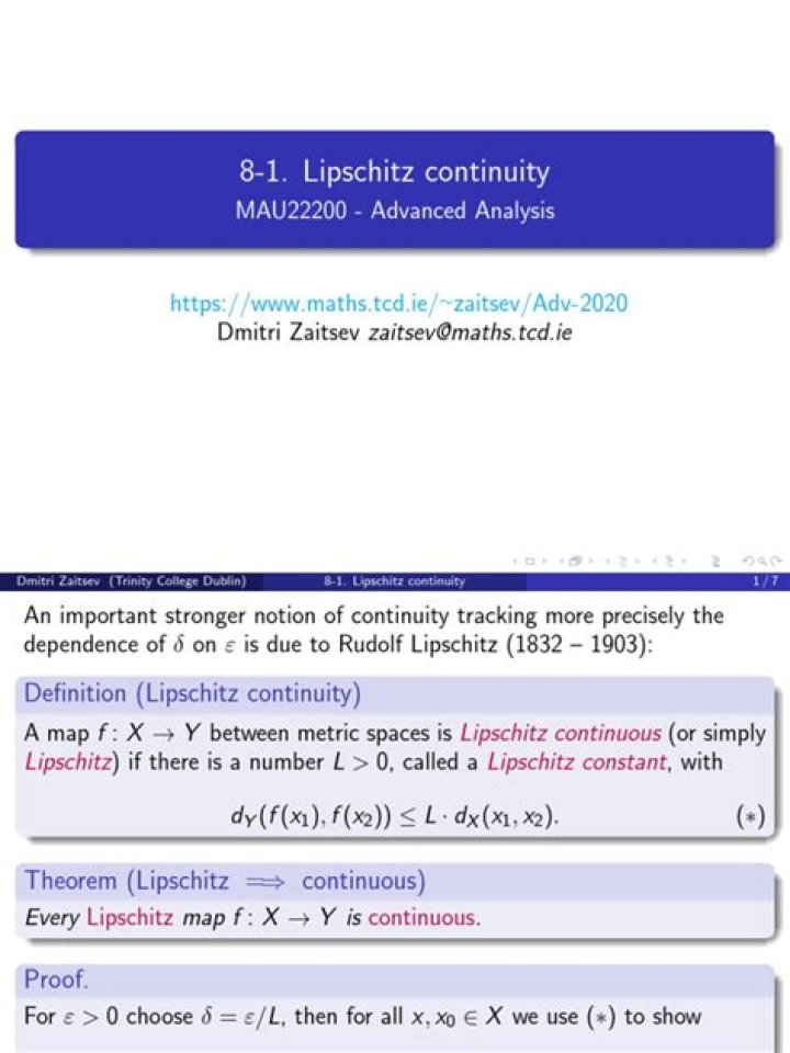 Understanding Lipschitz Continuity