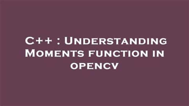 Understanding Moments function in opencv