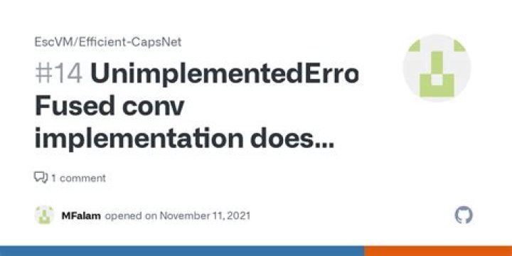 UnimplementedError: Fused conv implementation does not support grouped convolutions for now
