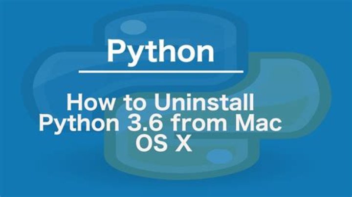 Uninstall python 3.6