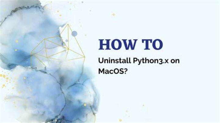 Uninstalling python3 on MacOs