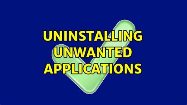 Uninstalling unwanted applications