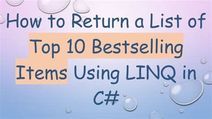 Unique list of items using LINQ