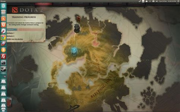 Unity launcher shown over Dota 2 in Fullscreen