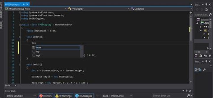 Unity Scripts edited in Visual studio don't provide autocomplete