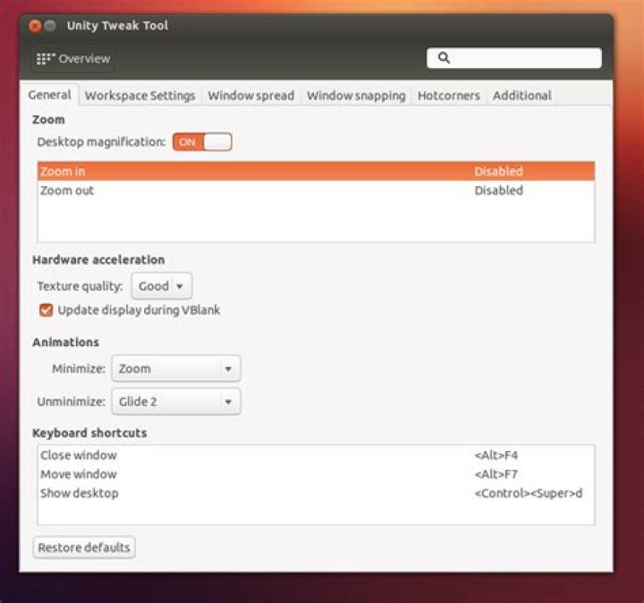 Unity Tweak Tools