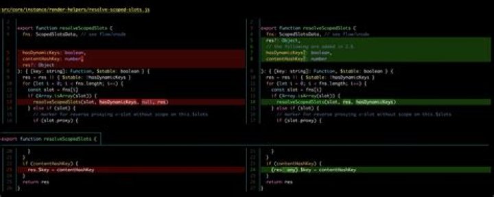 unix diff side-to-side results?