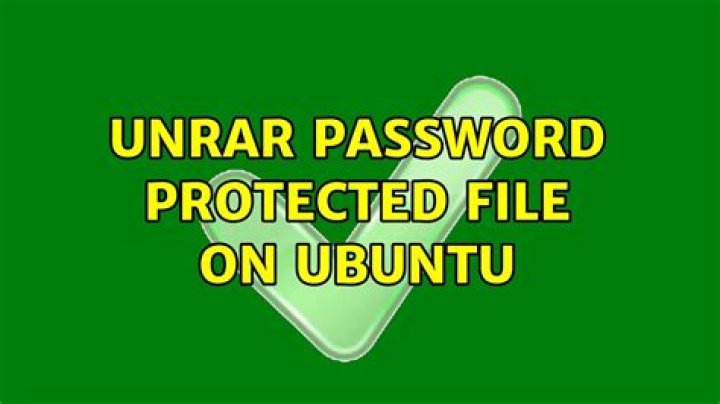 Unrar password protected file on ubuntu