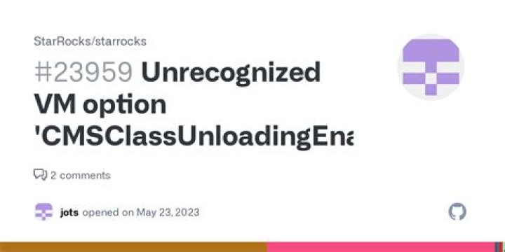 `Unrecognized VM option 'CMSClassUnloadingEnabled'` after switching to java 17