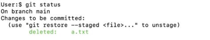 Unstage a deleted file in git
