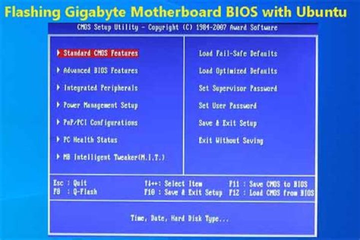 Update Gigabyte Motherboard BIOS with Ubuntu